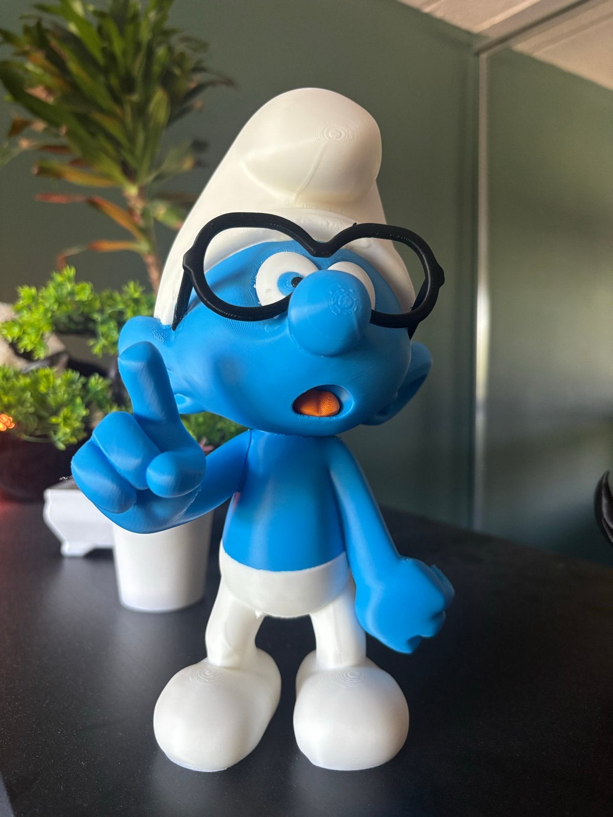 Brilsmurf 3D geprint beeldje - Uniek verzamelobject, Verzamelen, Ophalen of Verzenden, Nieuw, Brilsmurf, Poppetje, Figuurtje of Knuffel