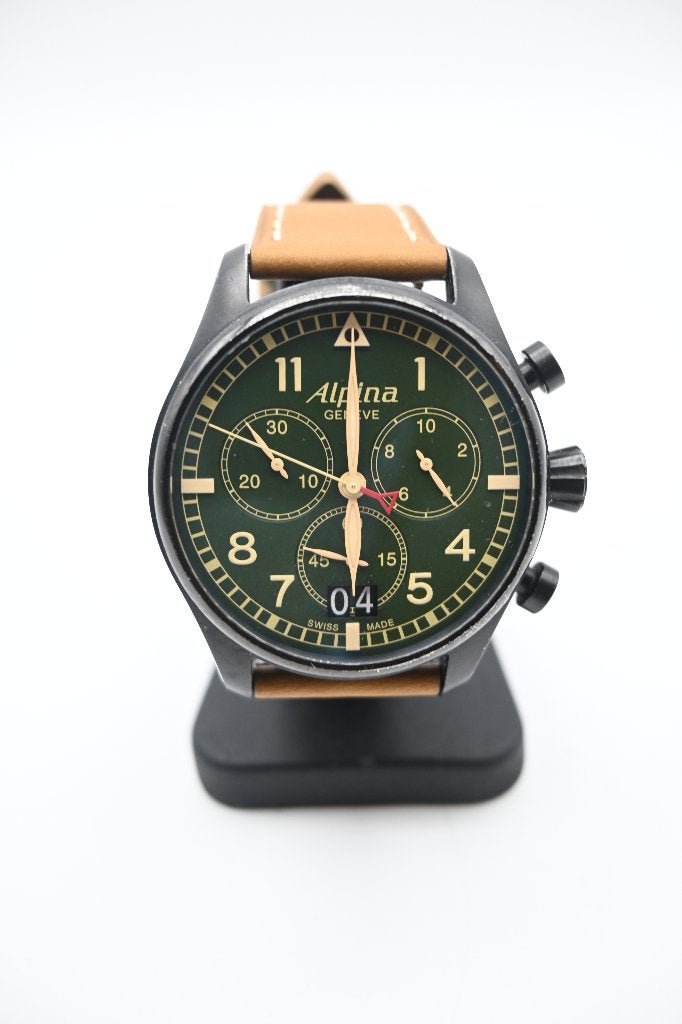 Alpina Startimer Pilot Big Date Chronograaf Horloge, Alpina, Chemin de la Galaise 11, 1228 Plan-les-Ouates, Zwitserland, Ophalen of Verzenden