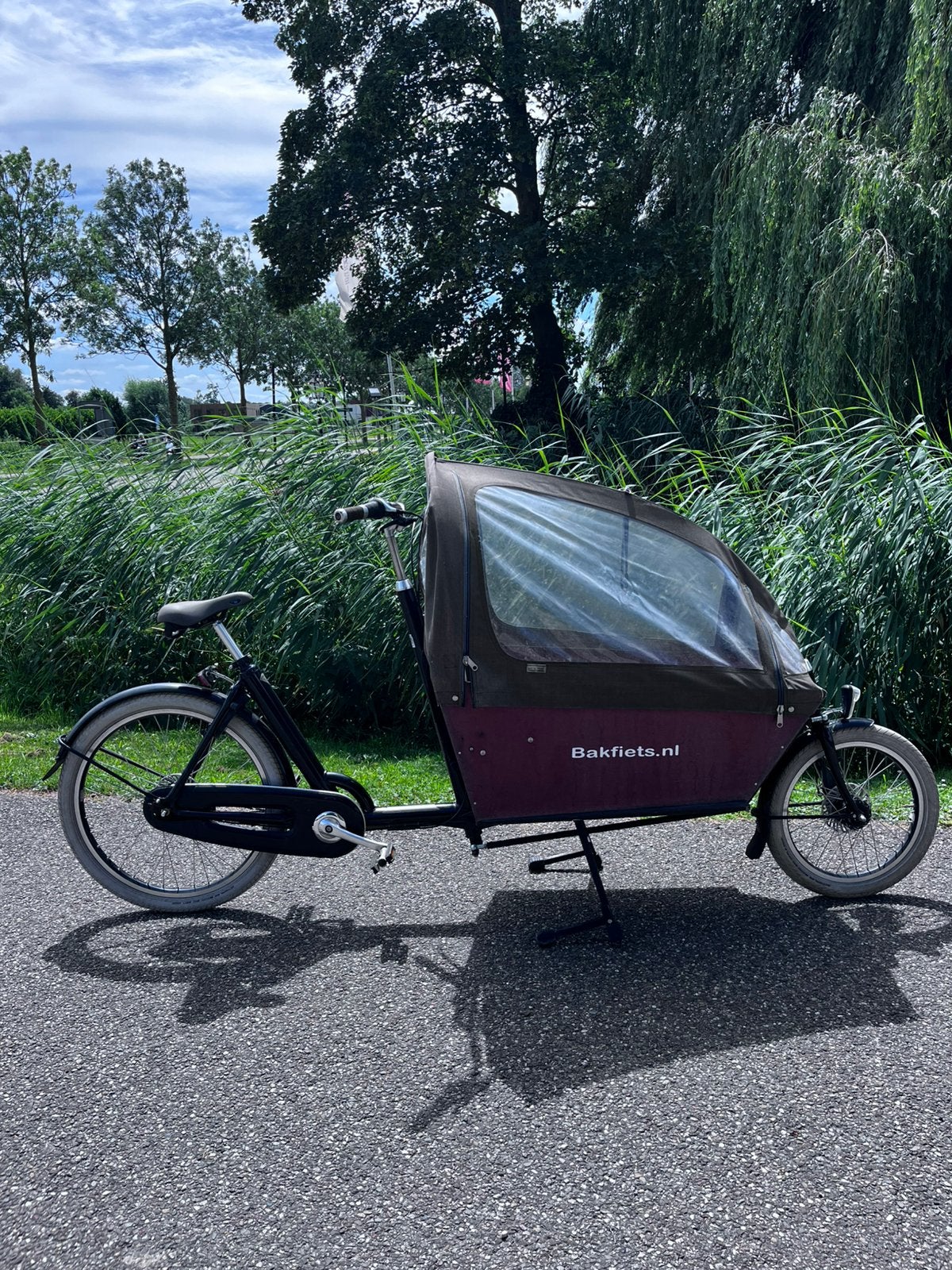 Bakfiets nl long cargo NIET elektronisch, Ophalen, Gebruikt, Elektrisch