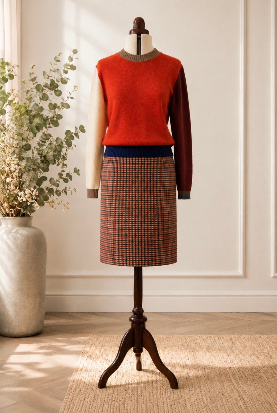 Ines de la Fressange Color Block Crew Sweater-S/M, Kleding | Dames, Ines de la Fressange, Meerkleurig, Ophalen of Verzenden, Zo goed als nieuw