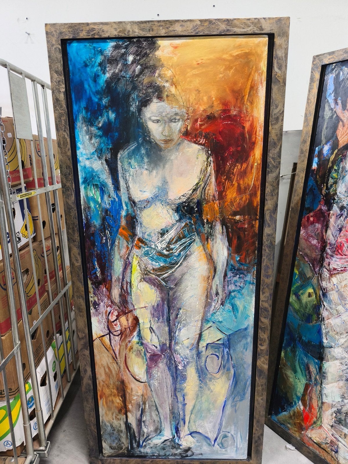 Modern schilderij 'Cigale III' van Nelleke van den Oever, Ophalen, Figuren, Olieverf, Gesigneerd