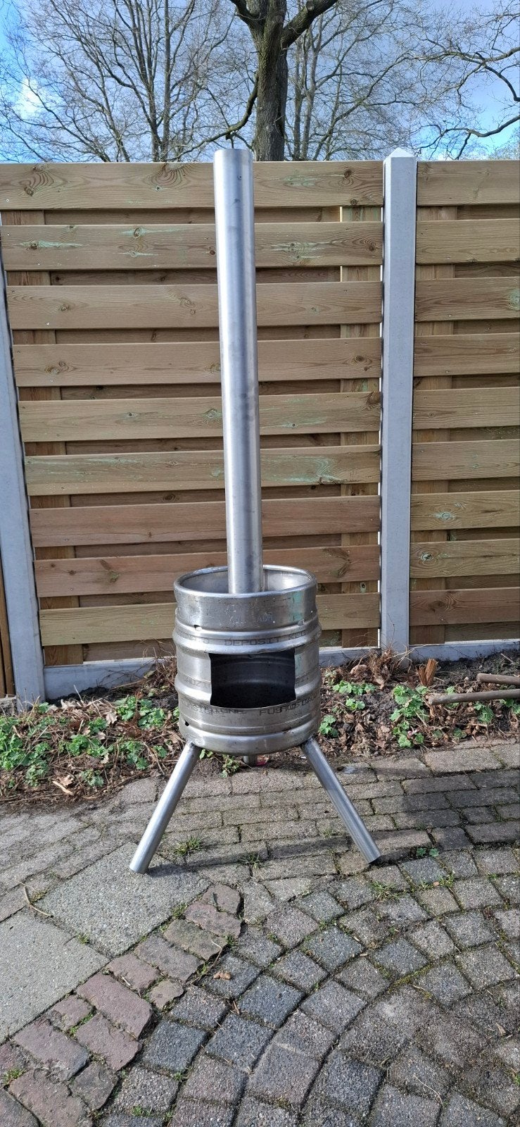 RVS Terraskachel - Hoogte 165cm, Breedte 37cm, Tuin en Terras, Terrasverwarmers, Ophalen
