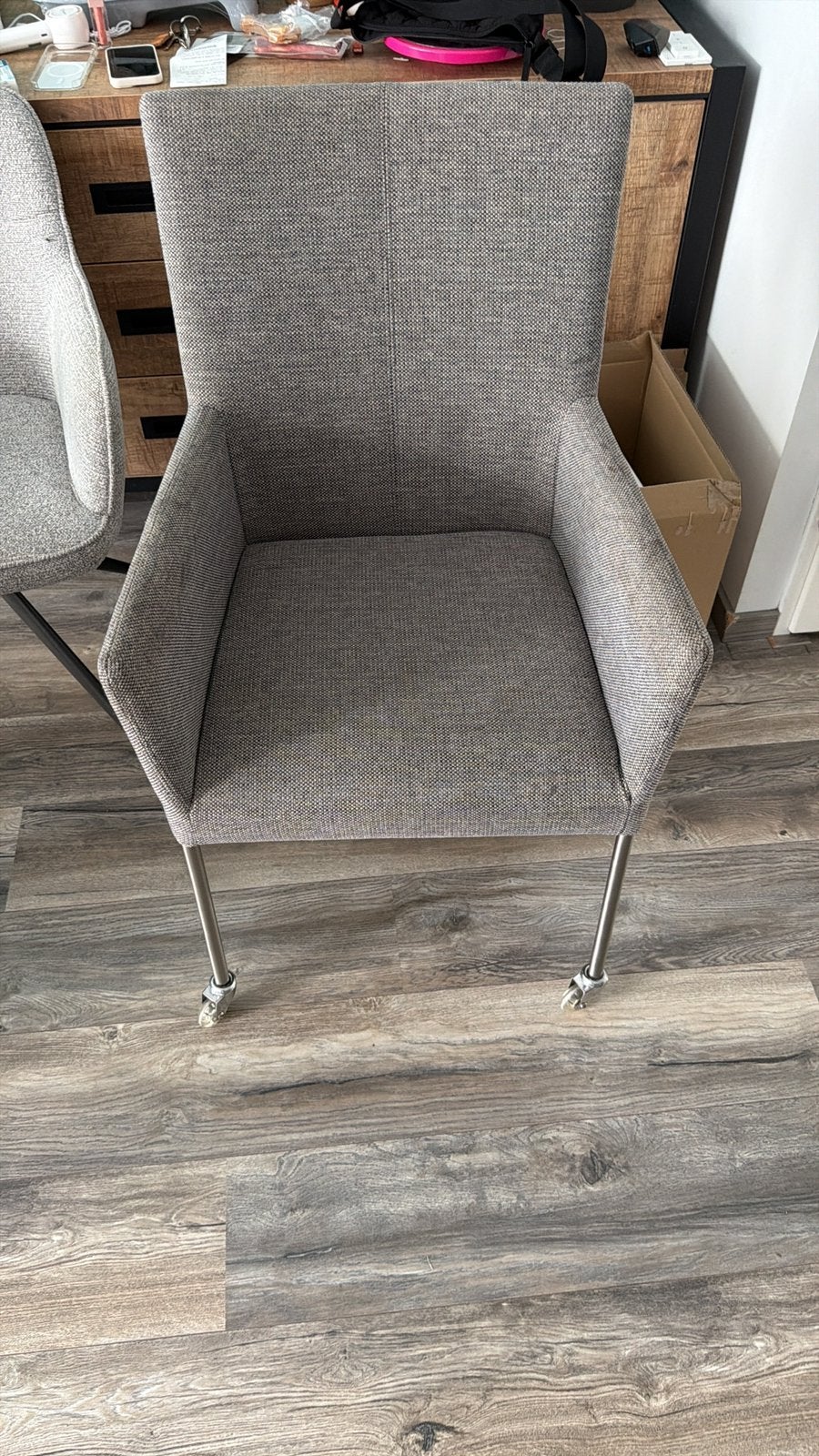 6 stoelen voor de eettafel, Huis en Inrichting, Stoelen, Ophalen, Gebruikt, Vijf, Zes of meer stoelen, Stof