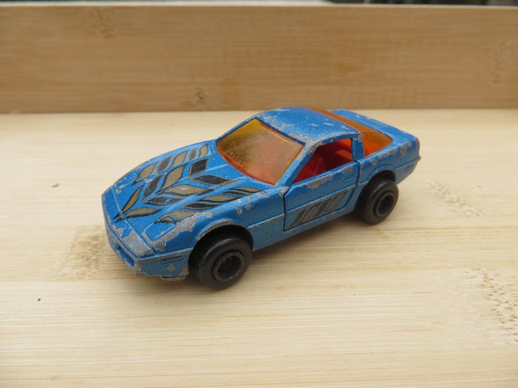 Majorette Chevrolet Corvette blauw, Ophalen of Verzenden, Gebruikt, Auto