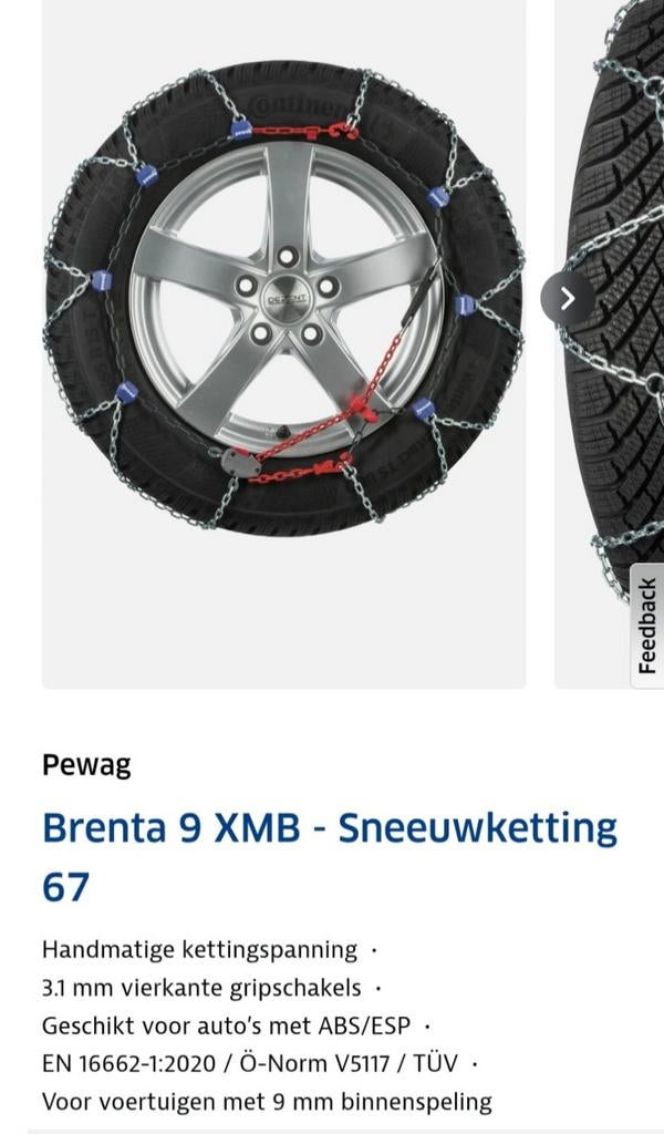 Sneeuwkettingen nieuw in doos, Ophalen, Nieuw