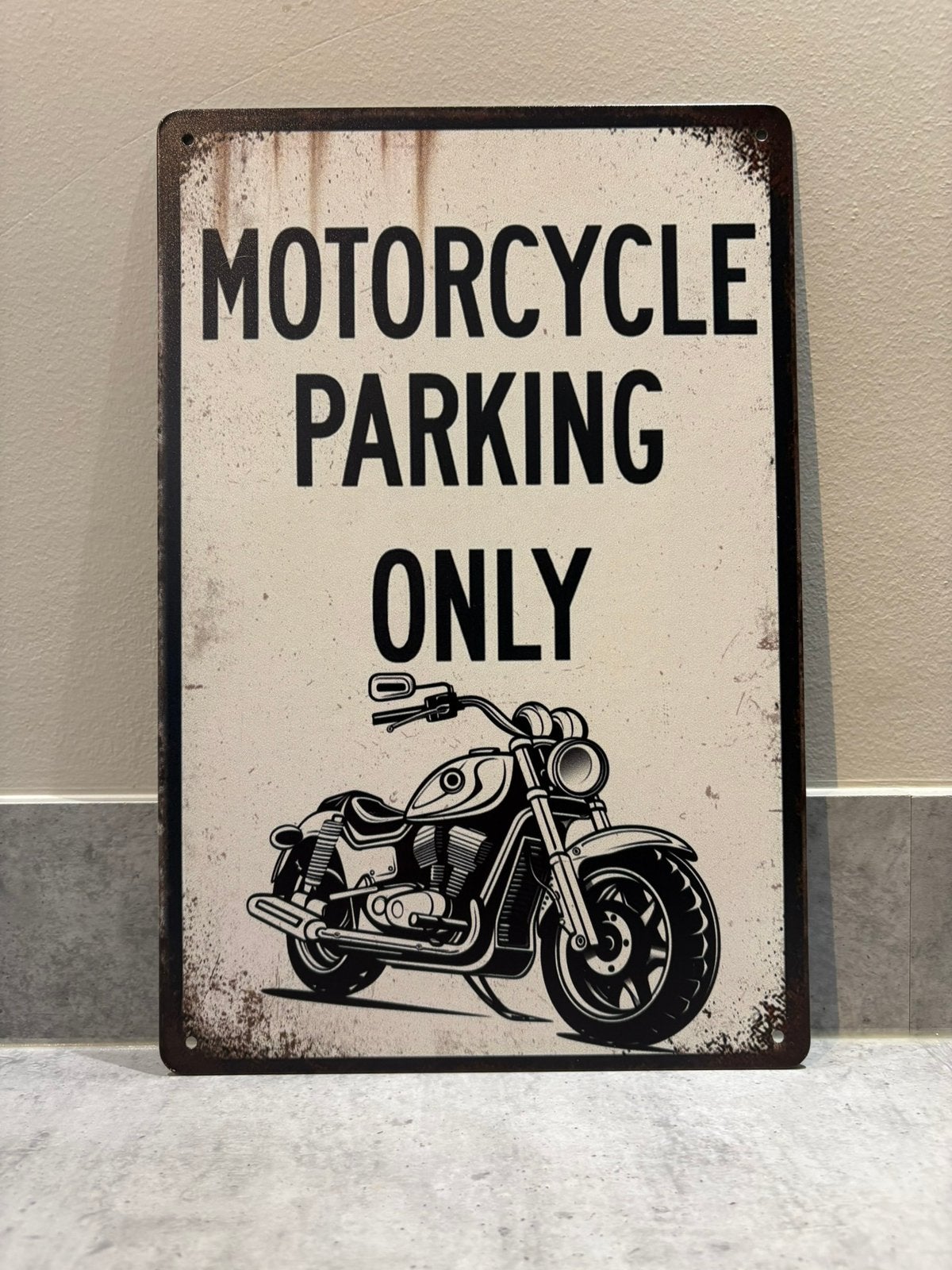 Mancave Bar Café Wanddecoratie metalen bordje Motorcycle, Ophalen of Verzenden, Zo goed als nieuw, Auto's
