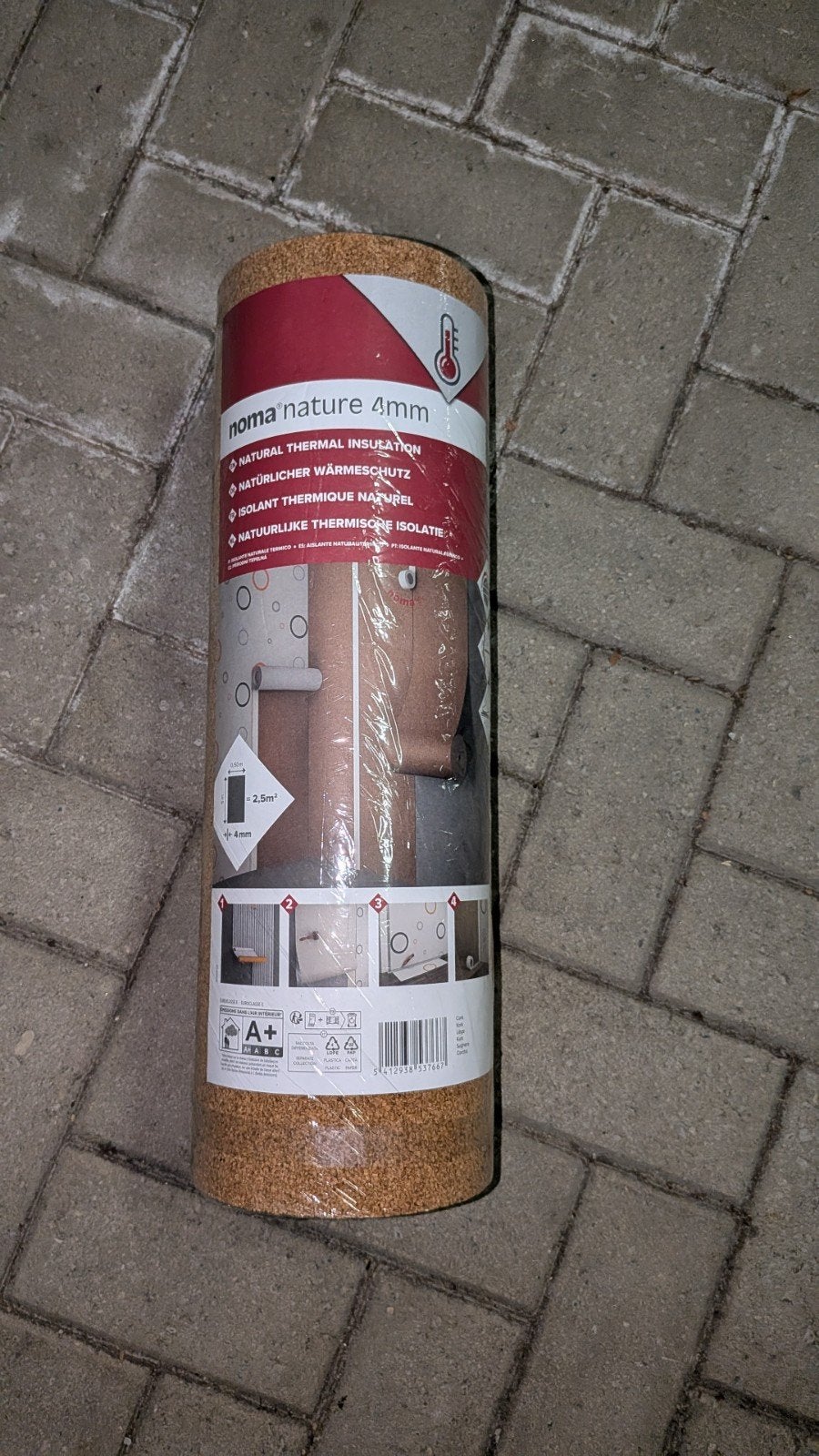 Noma Nature 4mm Kurk Isolatie, Overige materialen, Nieuw, Minder dan 5 m², Vloerisolatie