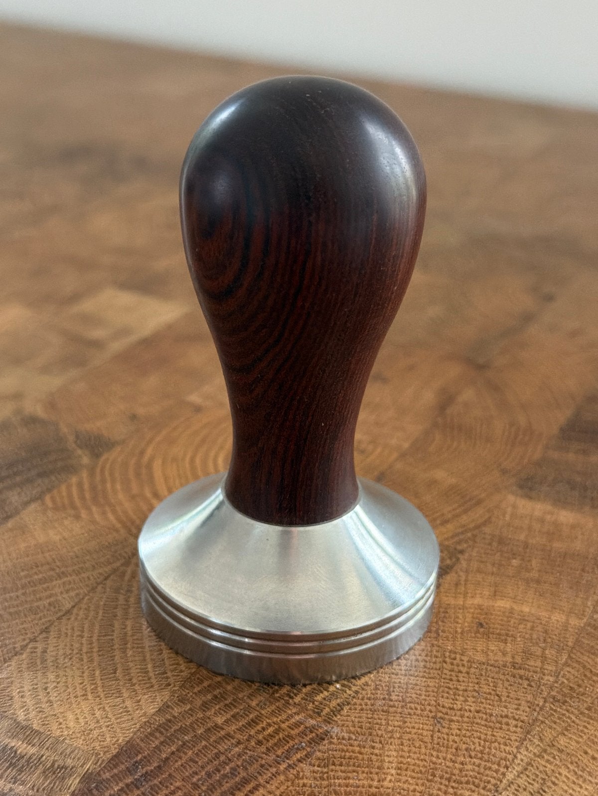 54mm Tamper - RVS en Walnoothout, Witgoed en Apparatuur, Overige merken, Ophalen of Verzenden, Zo goed als nieuw, Barista-accessoire