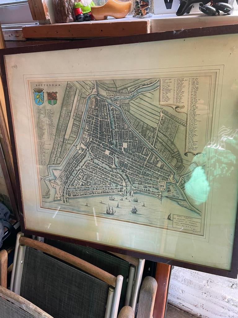 Antieke kaart van Rotterdam door Blaeu, Ophalen