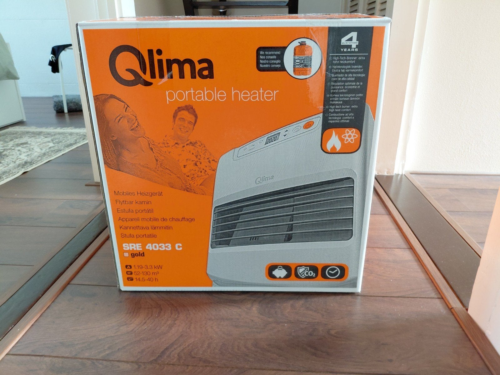 Qlima petroleum kachel SRE 4033C 3,3kw., Ophalen, Overige brandstoffen, Petroleumkachel, Zo goed als nieuw