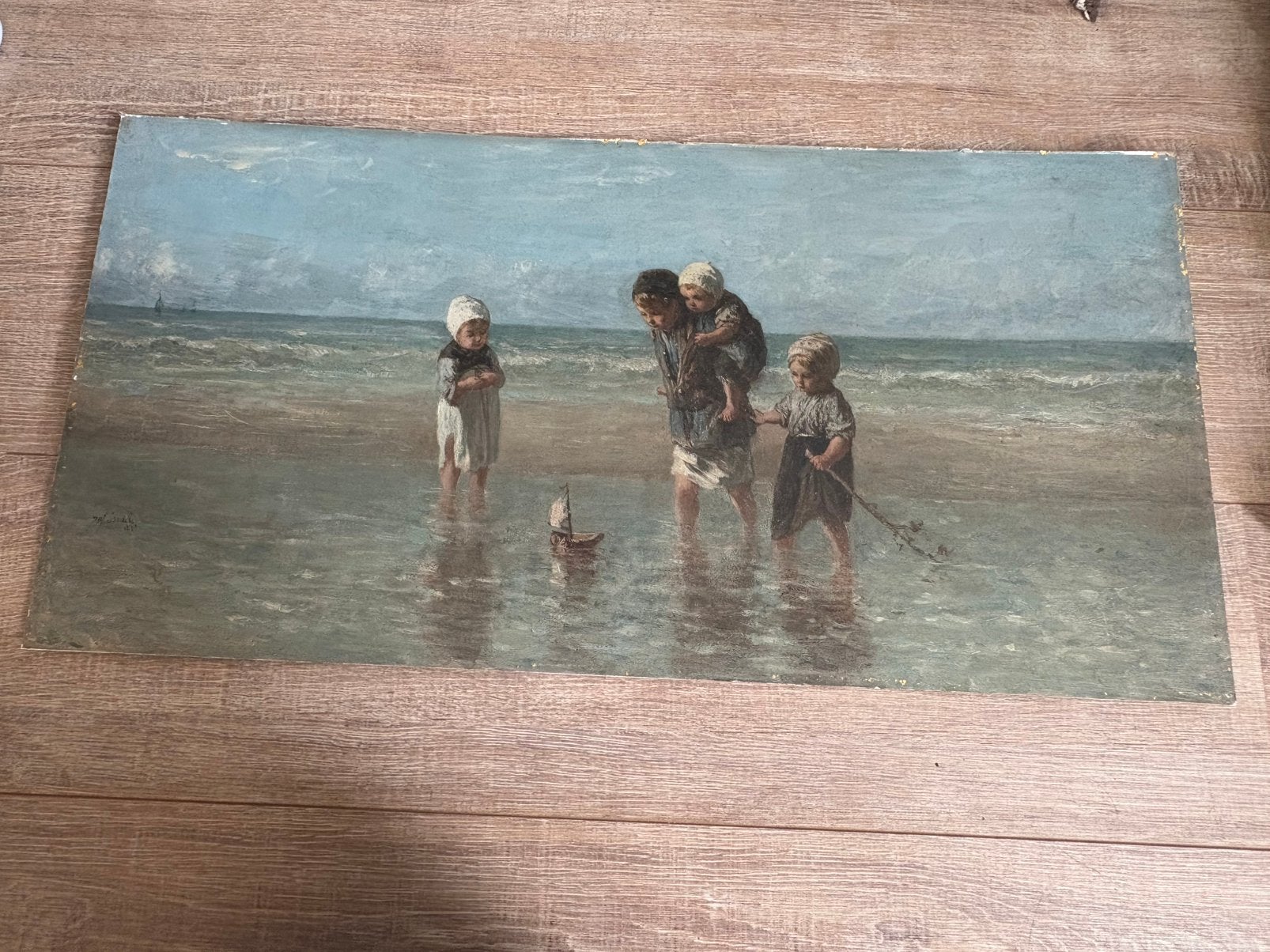 Afbeelding Kinderen der Zee Jozef Israëls, Antiek en Kunst, Ophalen of Verzenden