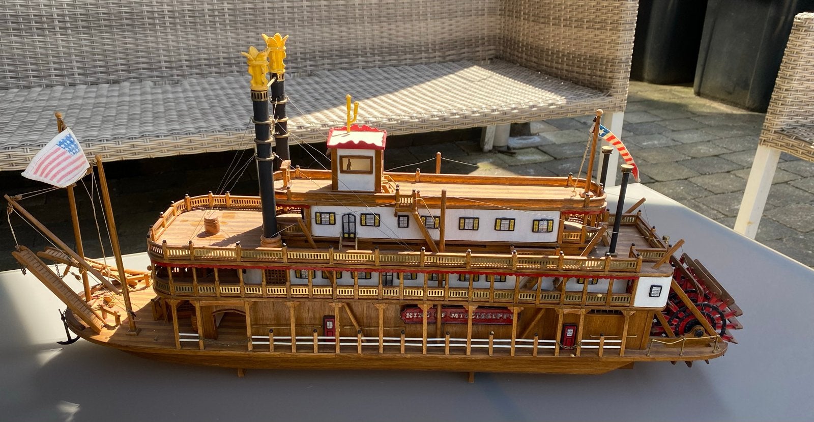 Gedetailleerde Mississippie Modelbouw Boot, Ophalen, Gebruikt, Groter dan 1:32, Overige merken