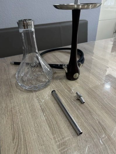Wookah Shisha Nox - Flames houten waterpijp, Verzamelen, Rookartikelen, Aanstekers en Luciferdoosjes, Ophalen of Verzenden, Zo goed als nieuw