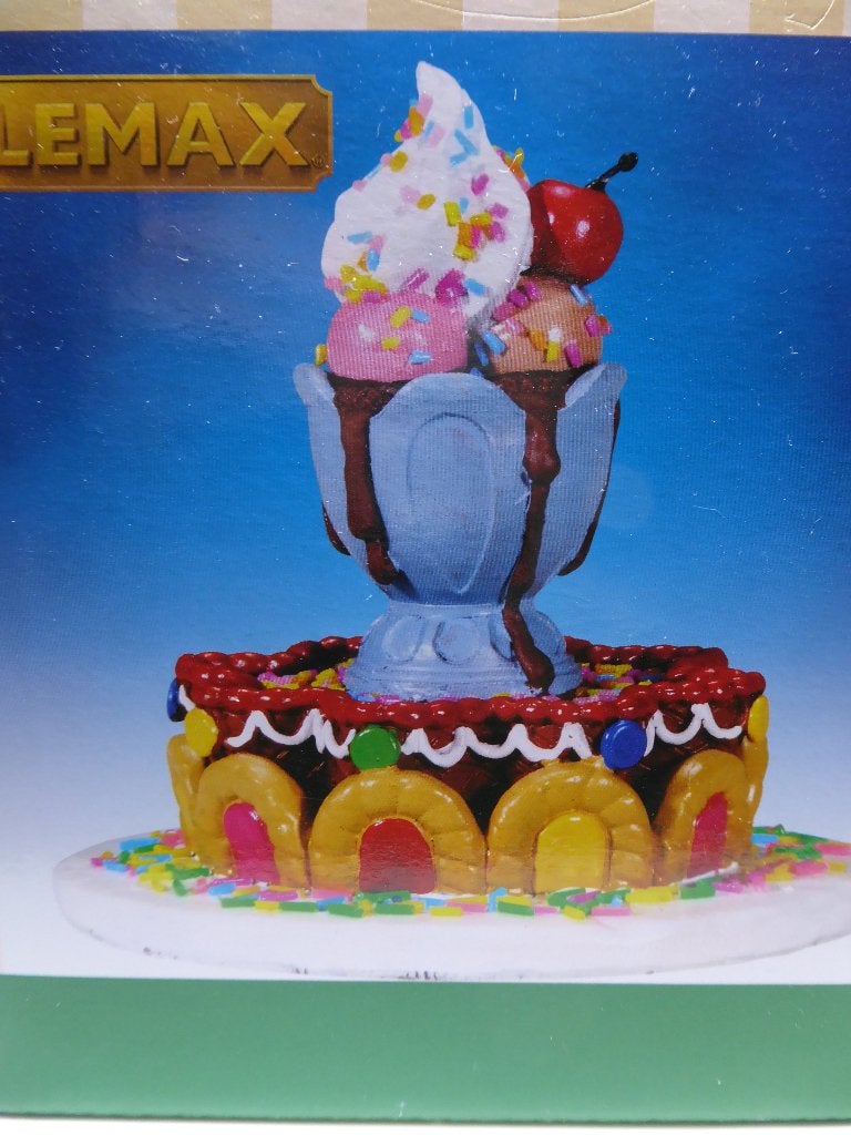 Lemax Item -  Sundae fontein - Ik ruim op, Ophalen of Verzenden, Nieuw