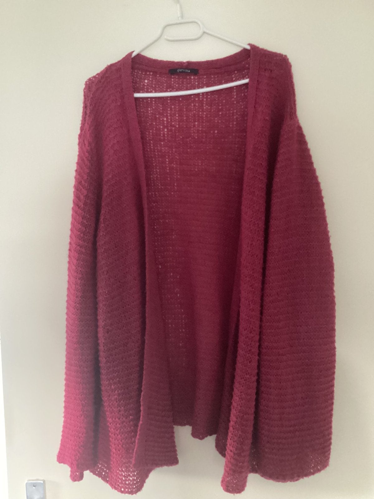 Fuschia roze vest van Paprika, Ophalen of Verzenden, Zo goed als nieuw, Roze, Trui of Vest