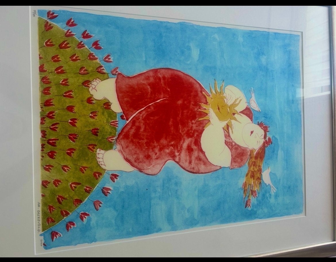 Morning Glory - Ingelijste Print, Eda Breedveld ,€150, Ophalen of Verzenden, Print, Print/reproductie, Ingelijst