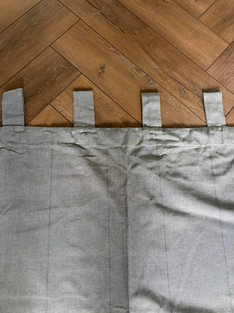 4 x Lichtblauw-groene gordijnen 140x300 cm, Ophalen, Groen, 100 tot 150 cm, 200 cm of meer
