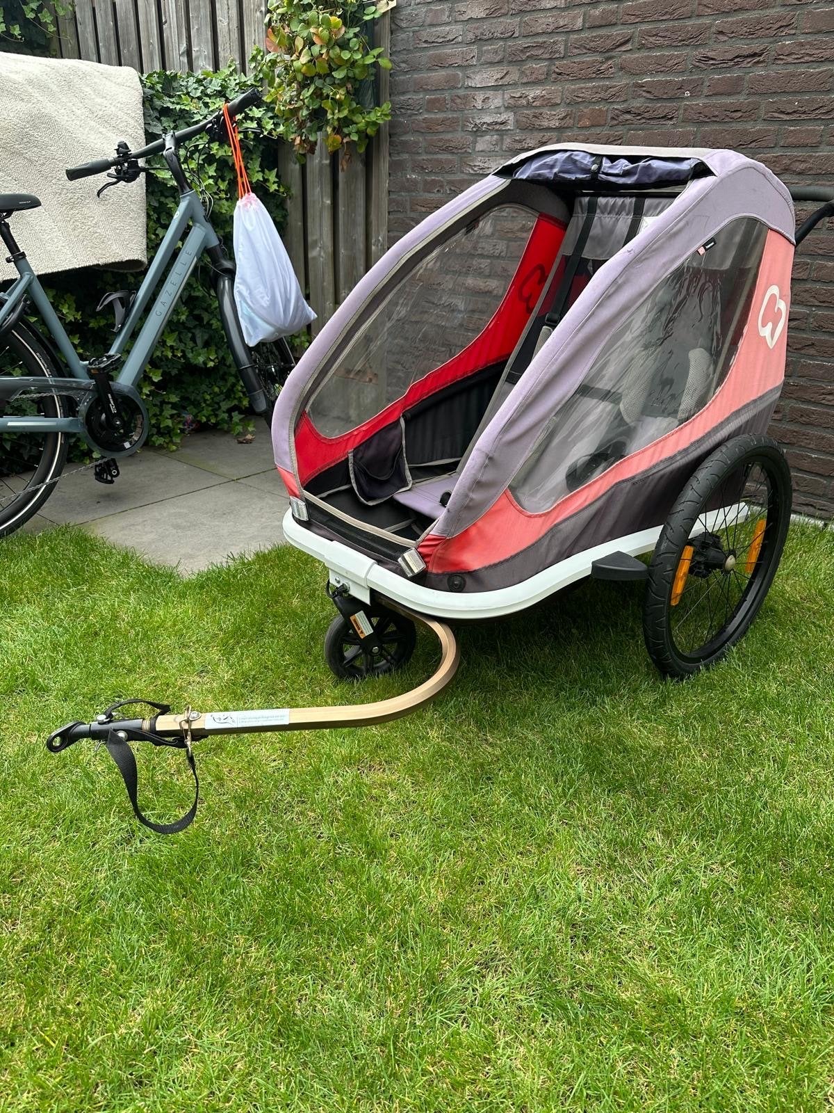 Hamax fietskar voor 2 kinderen - Zeer goede staat, Ophalen, Zo goed als nieuw, Kinderkar