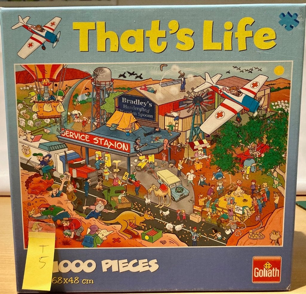 T5  legpuzzel Thats life 1000 stukjes, Ophalen of Verzenden, 500 t/m 1500 stukjes, Zo goed als nieuw, Legpuzzel