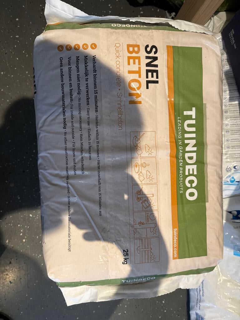 Snelbeton 4x 25kg - Tuindeco Quick Concrete, Ophalen, Nieuw