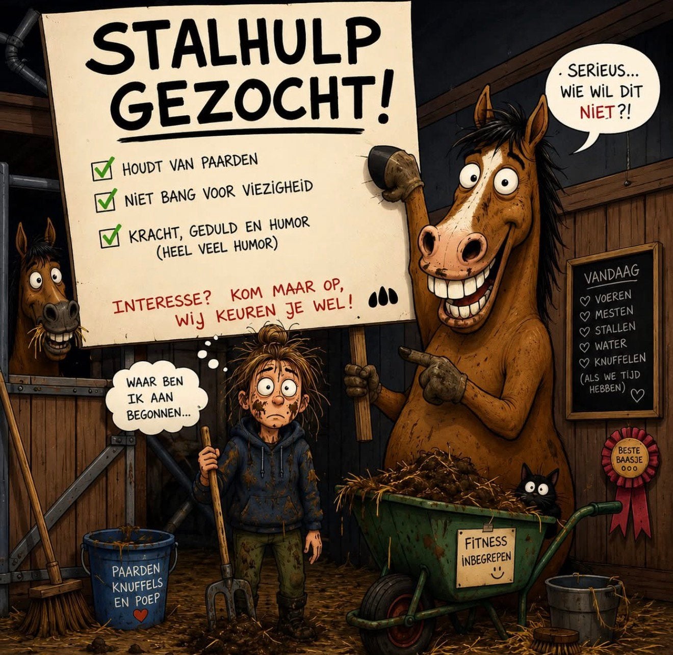 Verzorger paarden gezocht Woubrugge