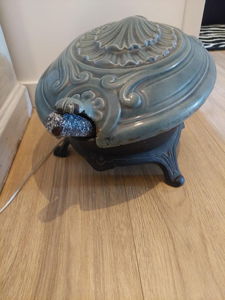 Gietijzeren kolenkit met emaille en schepje, Ophalen of Verzenden