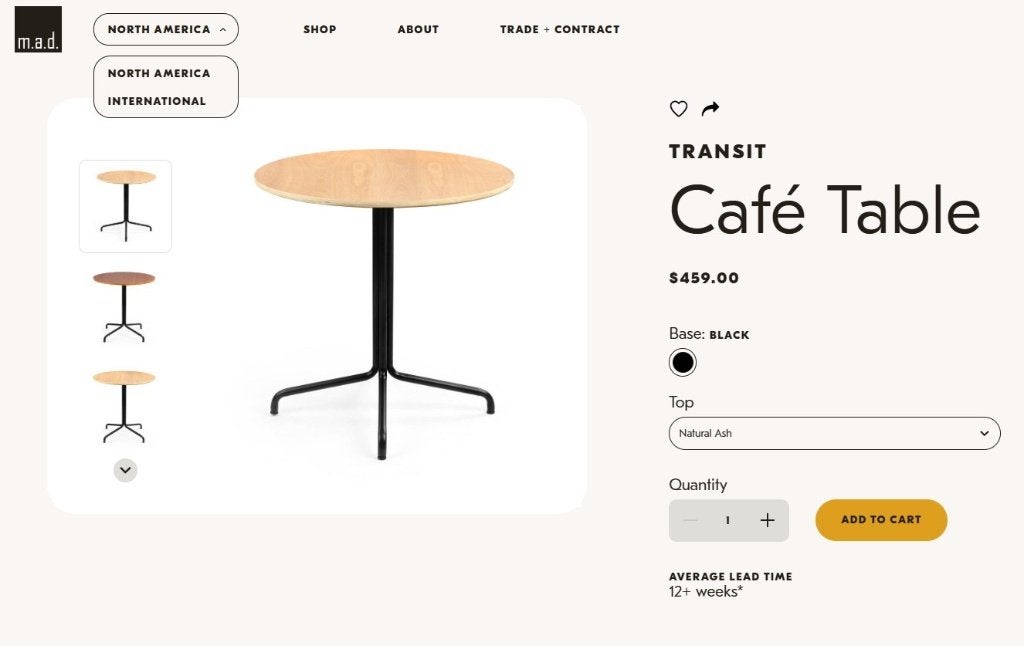 M.A.D. designtafel, Ophalen, 50 tot 100 cm, Rond, Nieuw