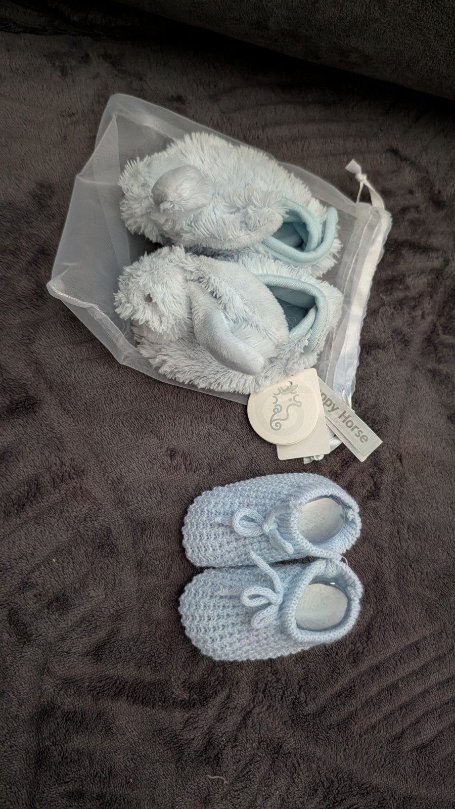 Nieuwe baby slofjes met kaartjes eraan, Slofjes, Jongetje of Meisje, Nieuw, Ophalen of Verzenden