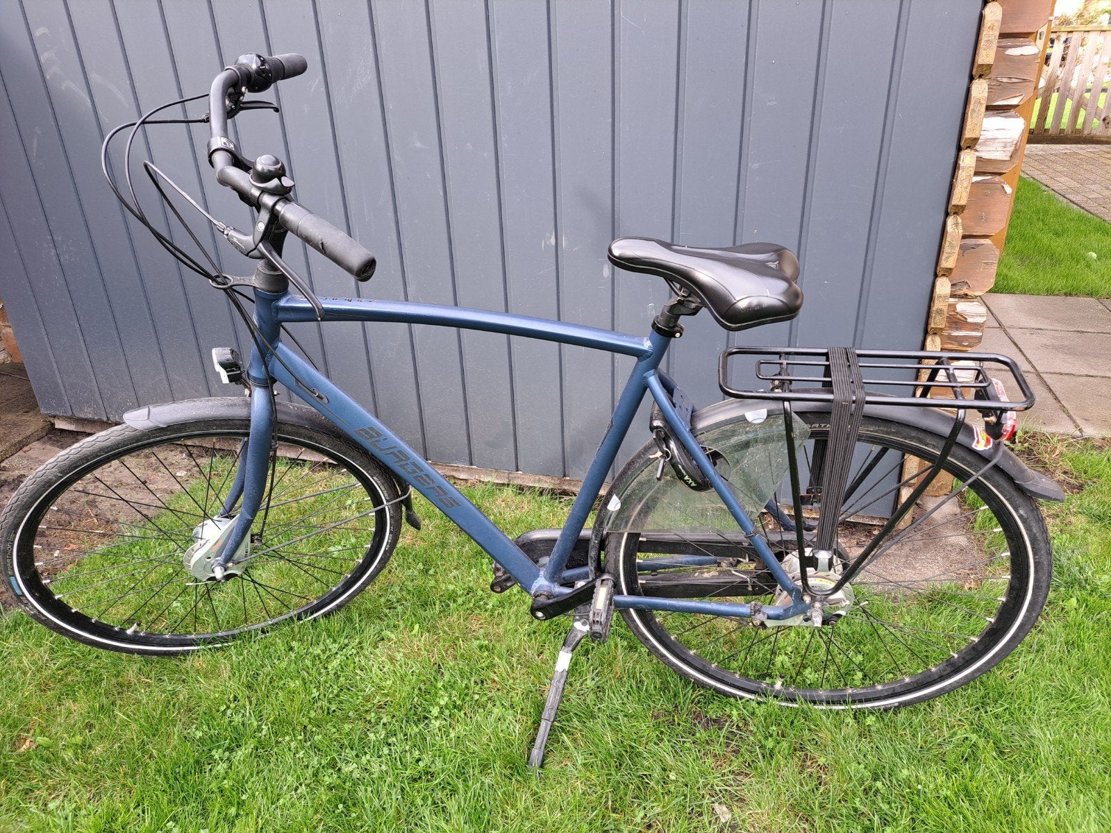 Burgers Urban herenfiets framemaat 60 blauw, Fietsen en Brommers, Gebruikt, Versnellingen, 57 tot 61 cm, Ophalen