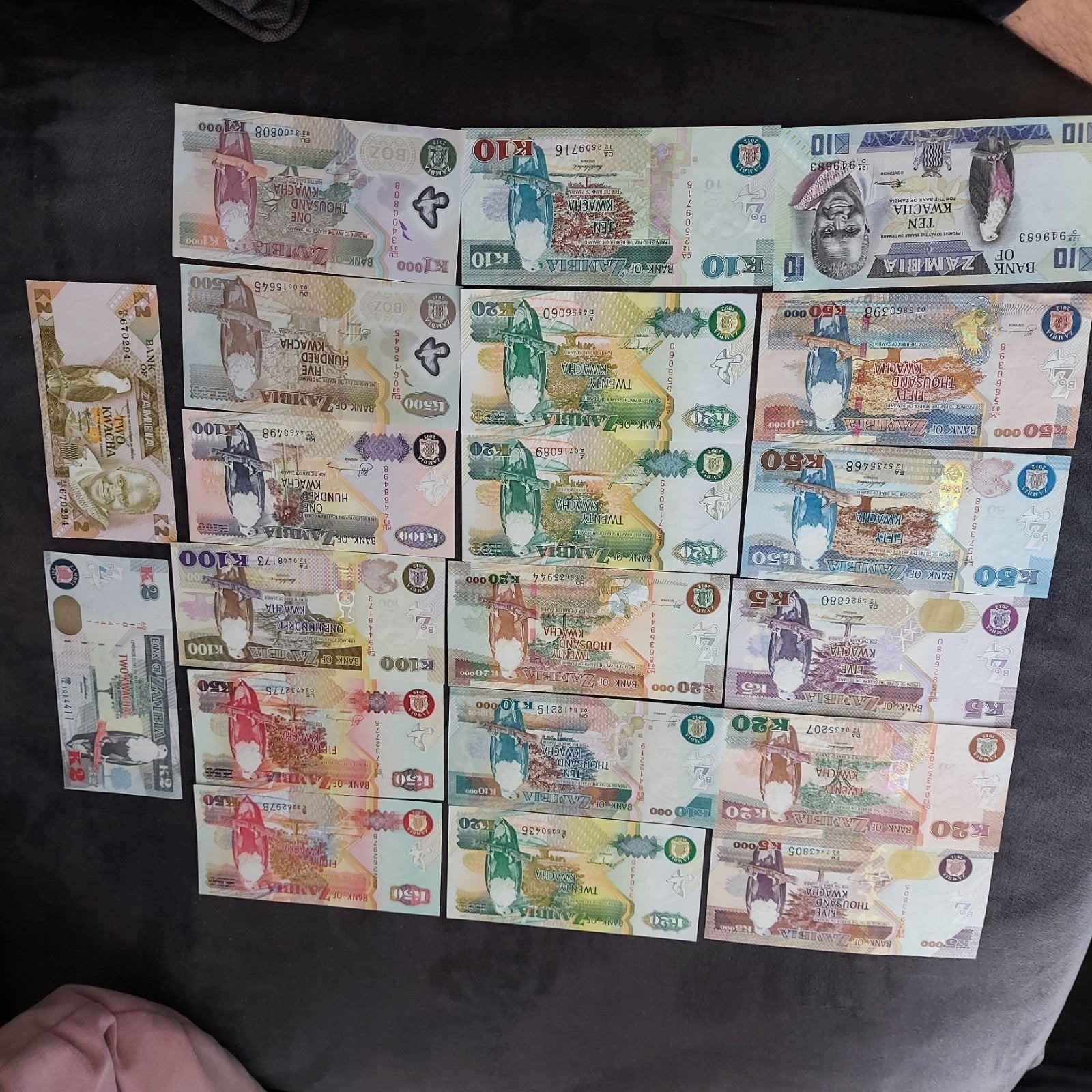 partij UNC biljetten Zambia, Ophalen of Verzenden