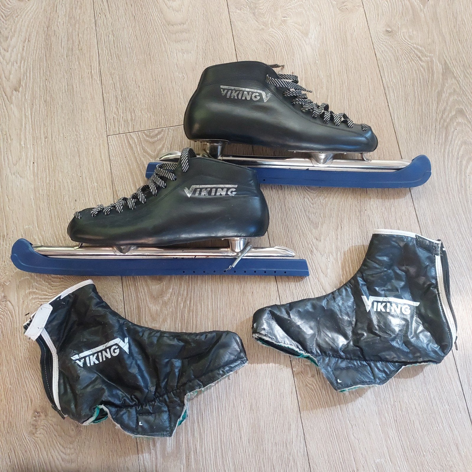 Viking Noren schaatsen met beschermers, Sport en Fitness, Ophalen, Gebruikt, Noren, Viking