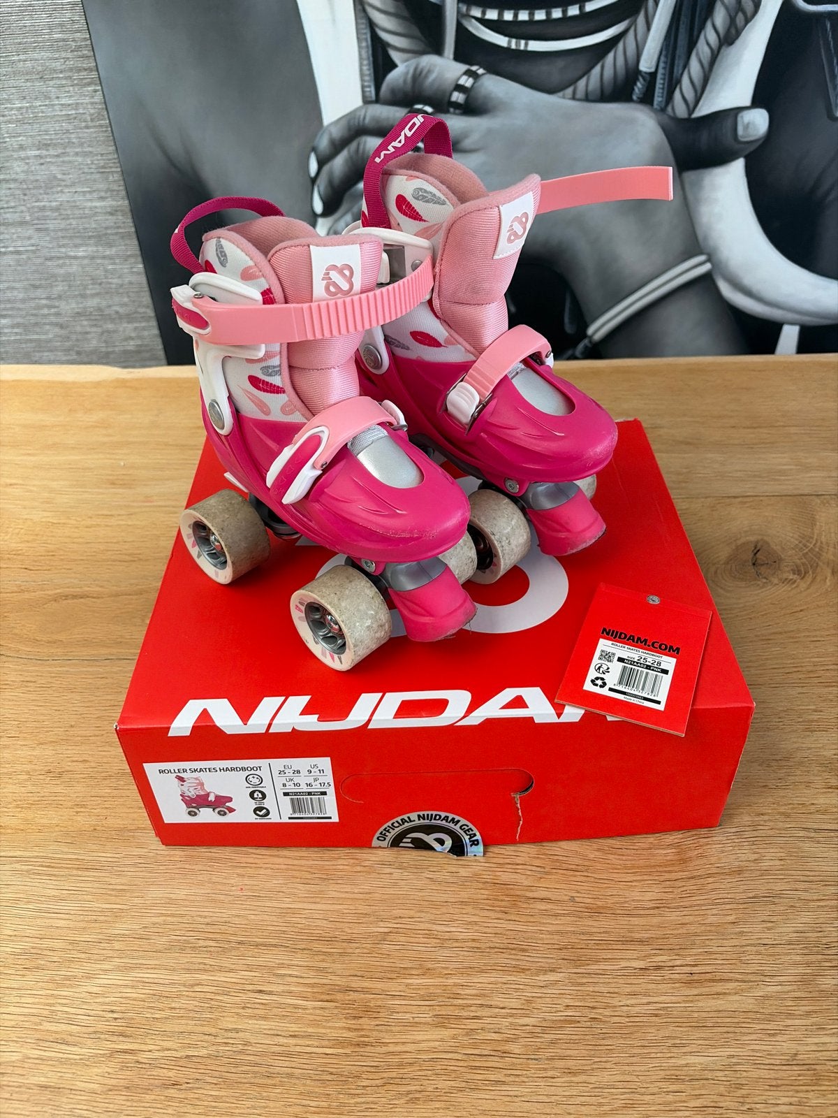 Nijdam rolschaatsen hardboot roze - Maat 25-28, Ophalen of Verzenden, Verstelbaar, Gebruikt, Kinderen