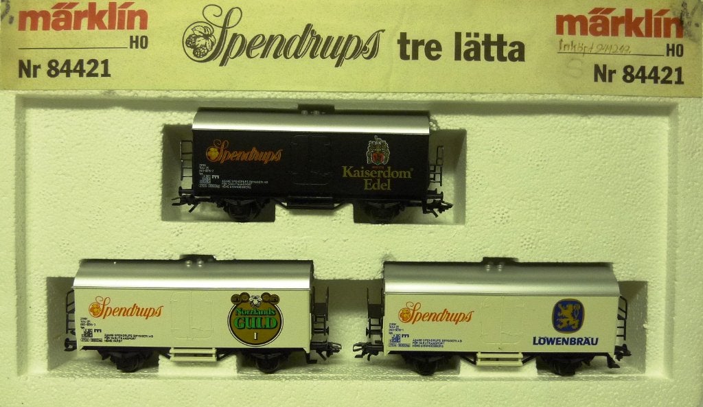 Märklin 84421.4 Set (3) Koelwagens Spendrups Zweden, Hobby en Vrije tijd, Modeltreinen | H0, Wisselstroom, Treinset, Nieuw, Ophalen of Verzenden