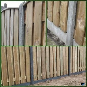 betonpalen beton schutting palen antraciet planken platen, Tuin en Terras, Schuttingen, Overige materialen, 6 meter of meer, Nieuw