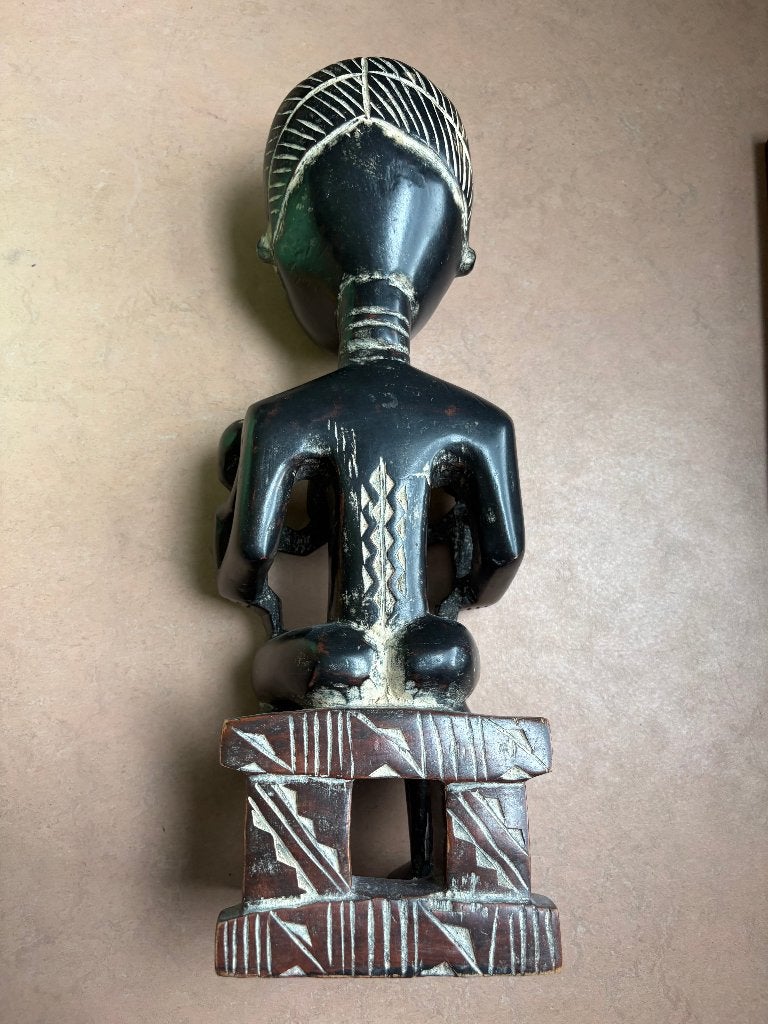 Fraai Ashanti vruchtbaarheidsbeeld, Ghana, Antiek en Kunst, Hout, Gesneden, Afrika, 39 cm