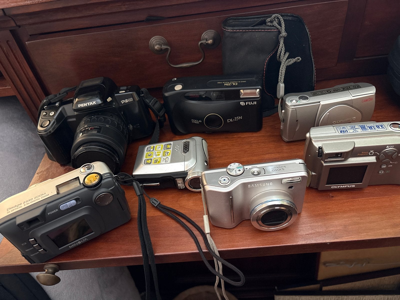 Diverse camera's: Pentax, Samsung, Olympus, Fuji, Minolta, Ingebouwde flitser, Gebruikt, Spiegelreflex, Ophalen of Verzenden