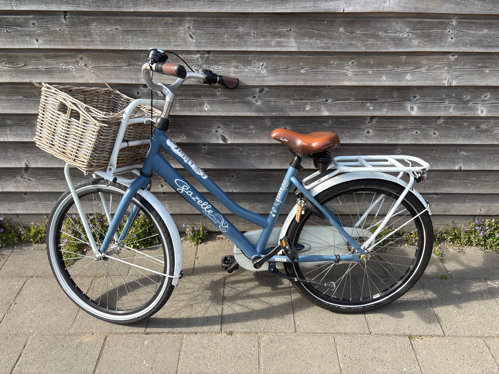 Gebruikte Gazelle fiets met mandje 24 inch, Ophalen, Gebruikt, Terugtraprem, 20 inch of meer