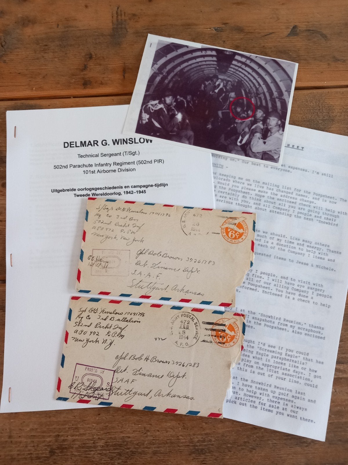 zeldzame US  Airborne 101th 502nd  pir enveloppen., Verzamelen, Amerika, ., Ophalen of Verzenden, .