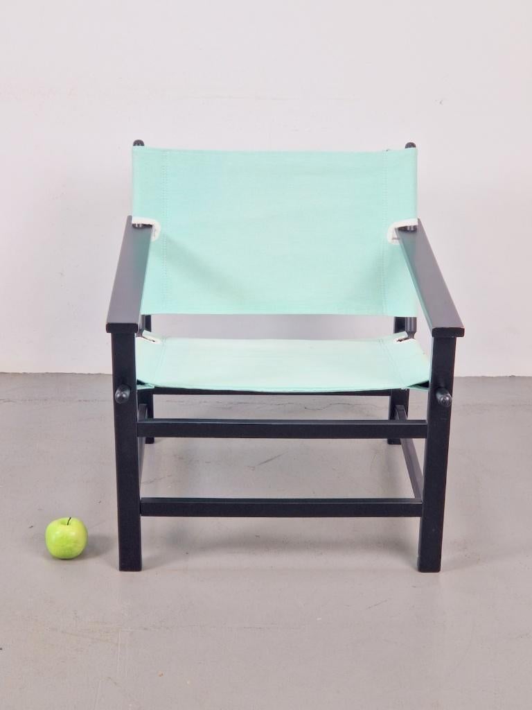 Vintage safari chair hyllinge møbler denmark 1970 fauteuil, N, Vintage, 75 tot 100 cm, Ophalen of Verzenden