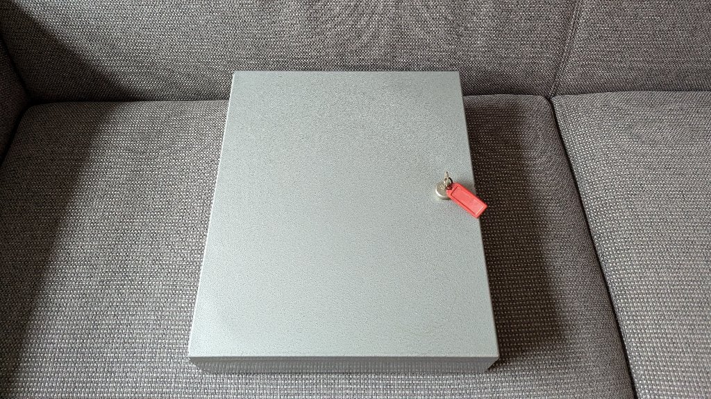 Metalen kast / sleutelkast met slot en sleutel, Gebruikt, Ophalen of Verzenden, Grijs, Metaal