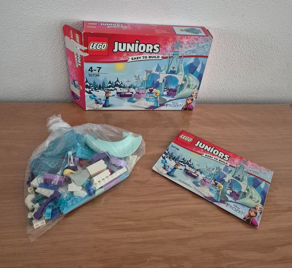 Lego Juniors - Anna en Elsa's bevroren speeltuin #10736, Gebruikt, Lego, Ophalen of Verzenden, Disney