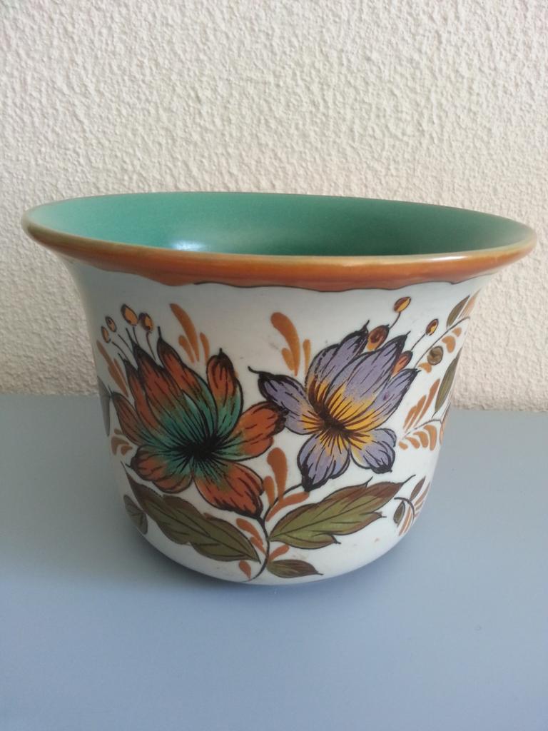 Bloempot van kitty royal gouda zuid holland retro bloemen, Ophalen of Verzenden