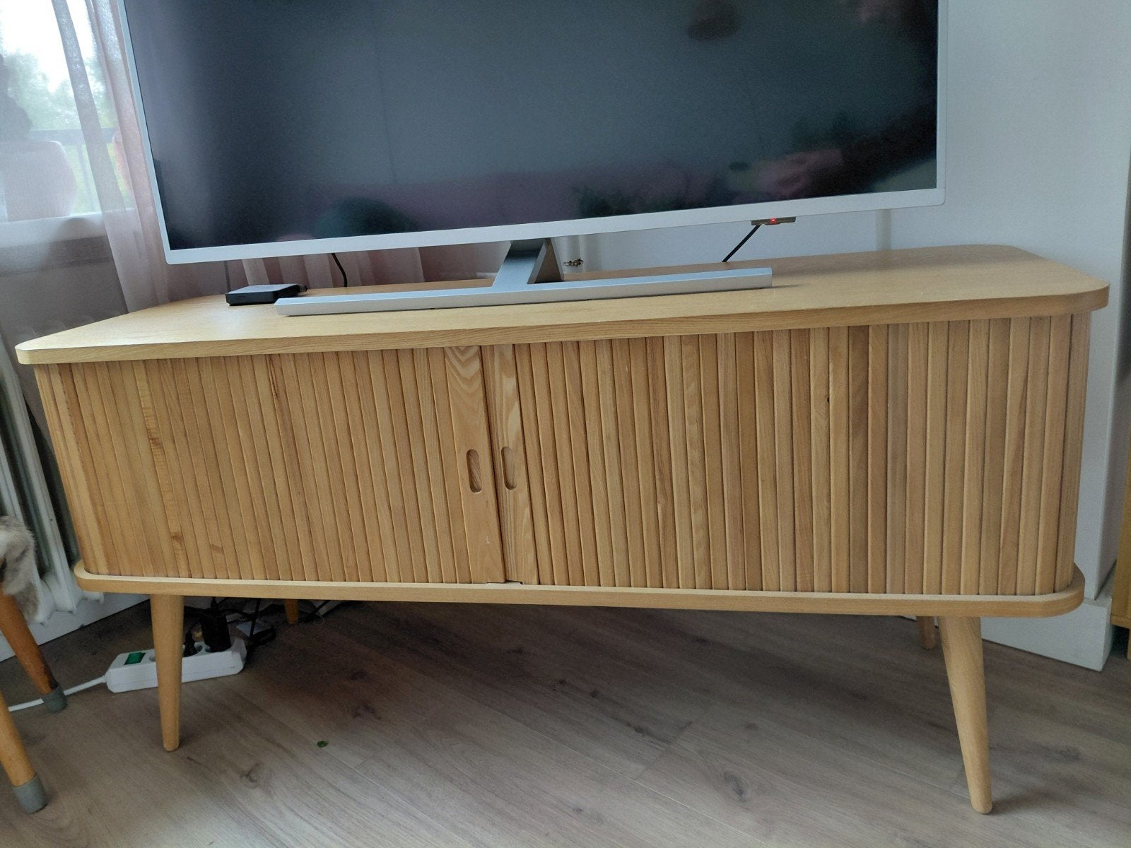 Zuiver barbier tv meubel dressoir naturel eikenhout, Huis en Inrichting, Ophalen, Gebruikt, Eikenhout, Scandinavisch