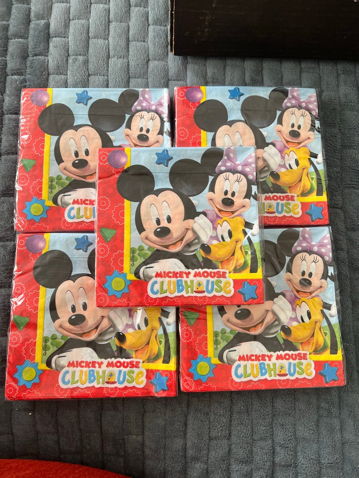 5x pak Mickey Mouse Clubhouse Servetten - Feestartikelen, Ophalen of Verzenden, Nieuw, Feestartikel, Verjaardag