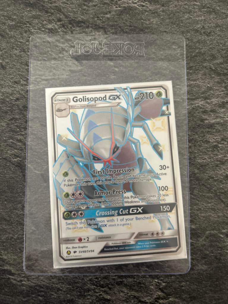 Golisopod GX SV48/SV94 Shiny Vault Pokémon Kaart, Ophalen of Verzenden, Zo goed als nieuw, Losse kaart, Foil