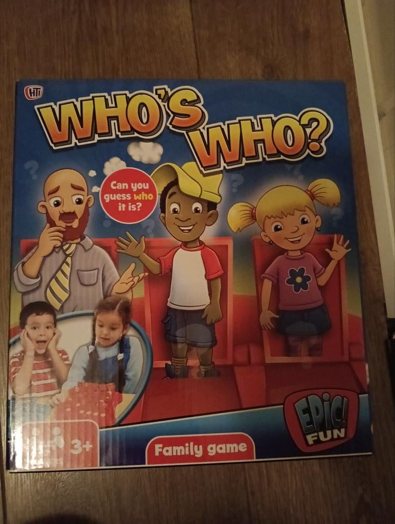 Wie is het? - Familiespel, Een of twee spelers, Ophalen of Verzenden, Gebruikt, HIT