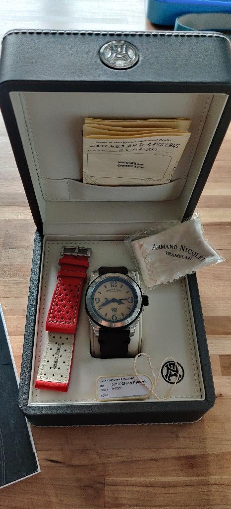 ARMAND NICOLET S05-3 Military Automatic, Overige merken, Leer, Staal, Verzenden