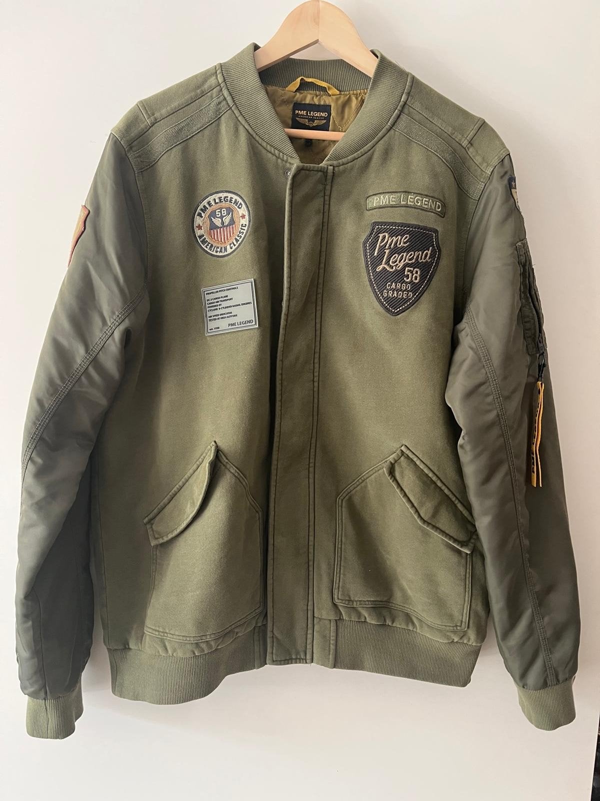 PME Legend Bomberjack / Baseball - Groen - Maat L, Ophalen of Verzenden, Zo goed als nieuw, Groen