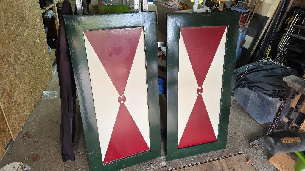 Houten raamluiken, Doe-het-zelf en Verbouw, Deuren en Horren, Ophalen, Gebruikt, Minder dan 80 cm, Overige typen