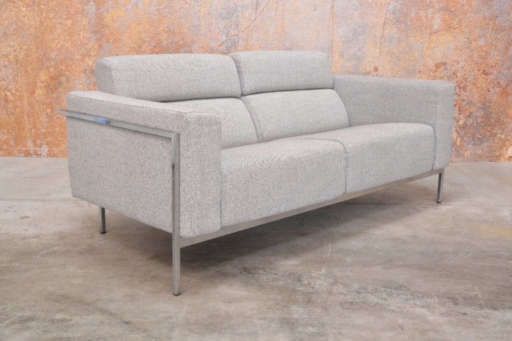 ZGANieuw grijze stoffen Harvink Kadanz design bank, Harvink, Harvink, 150 tot 200 cm, Tweepersoons